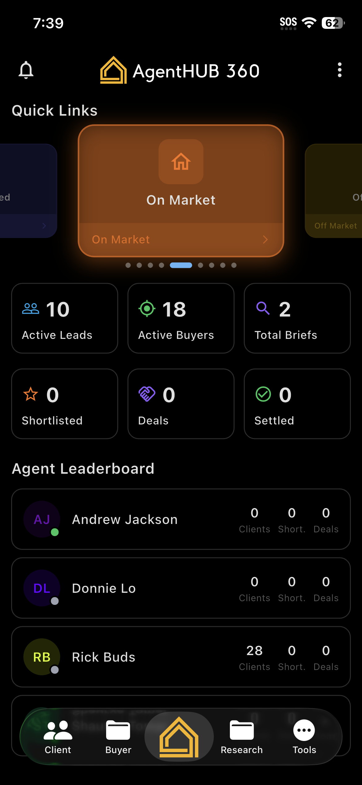 AgentHub 360 Dashboard