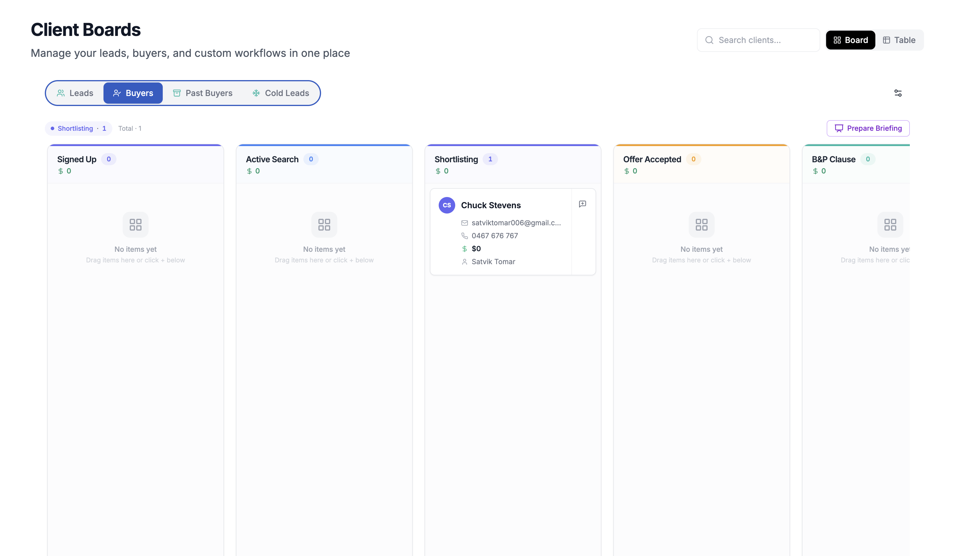 CLIENT BOARDS